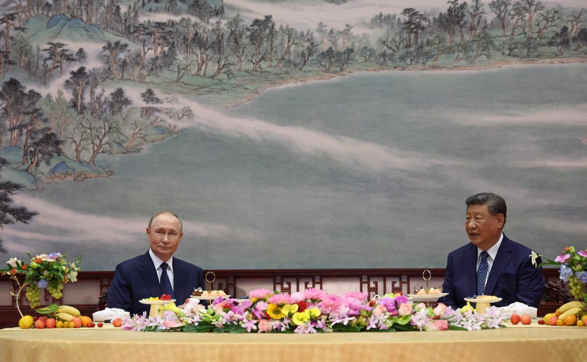 Vladimir Putin and Xi Jinping at a meeting in 2025