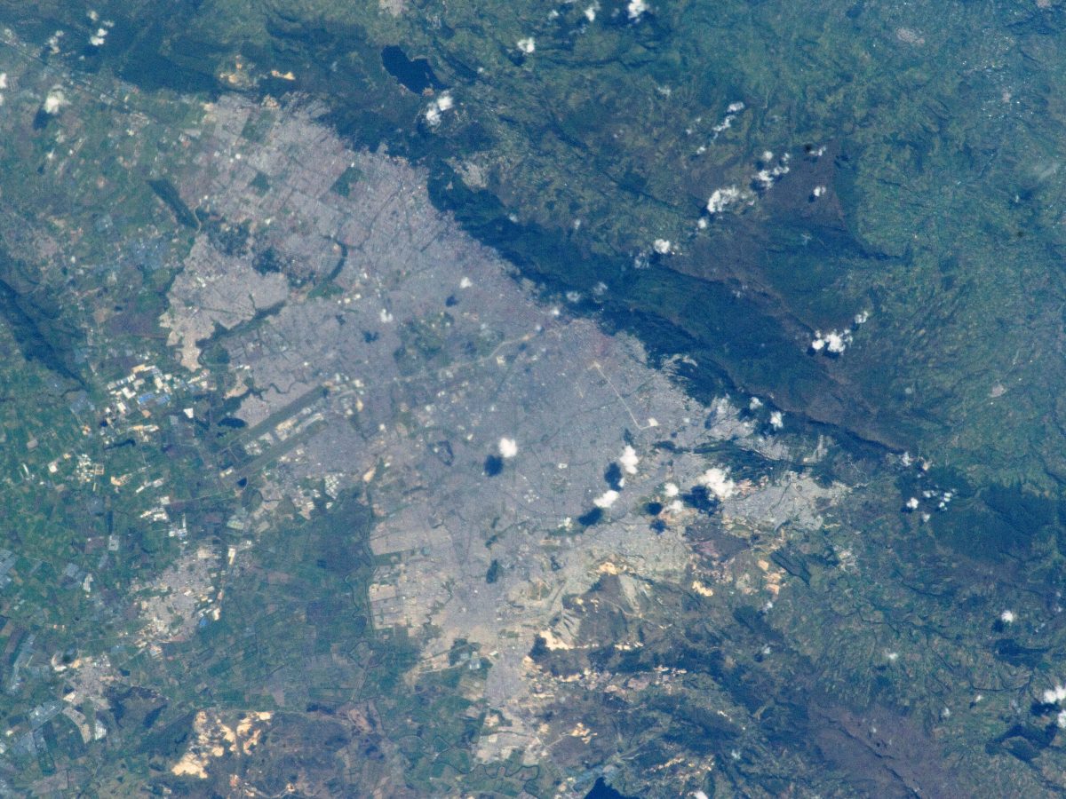 Aerial view of Bogota, Colombia
