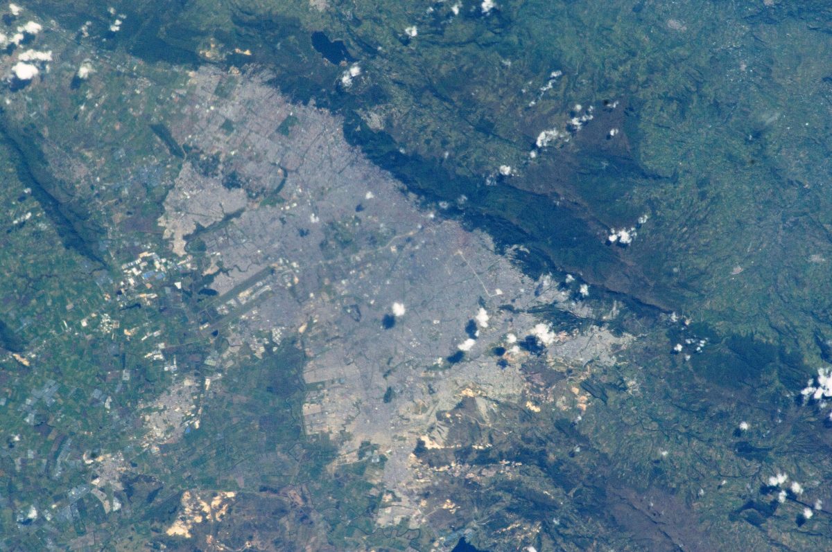 Bogotá, Colombia aerial view