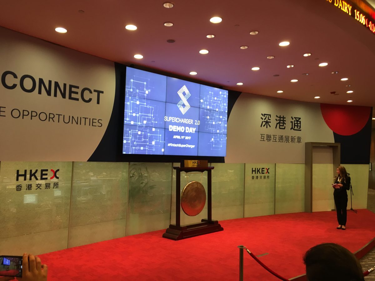 Hong Kong Stock Exchange listing ceremony stage
