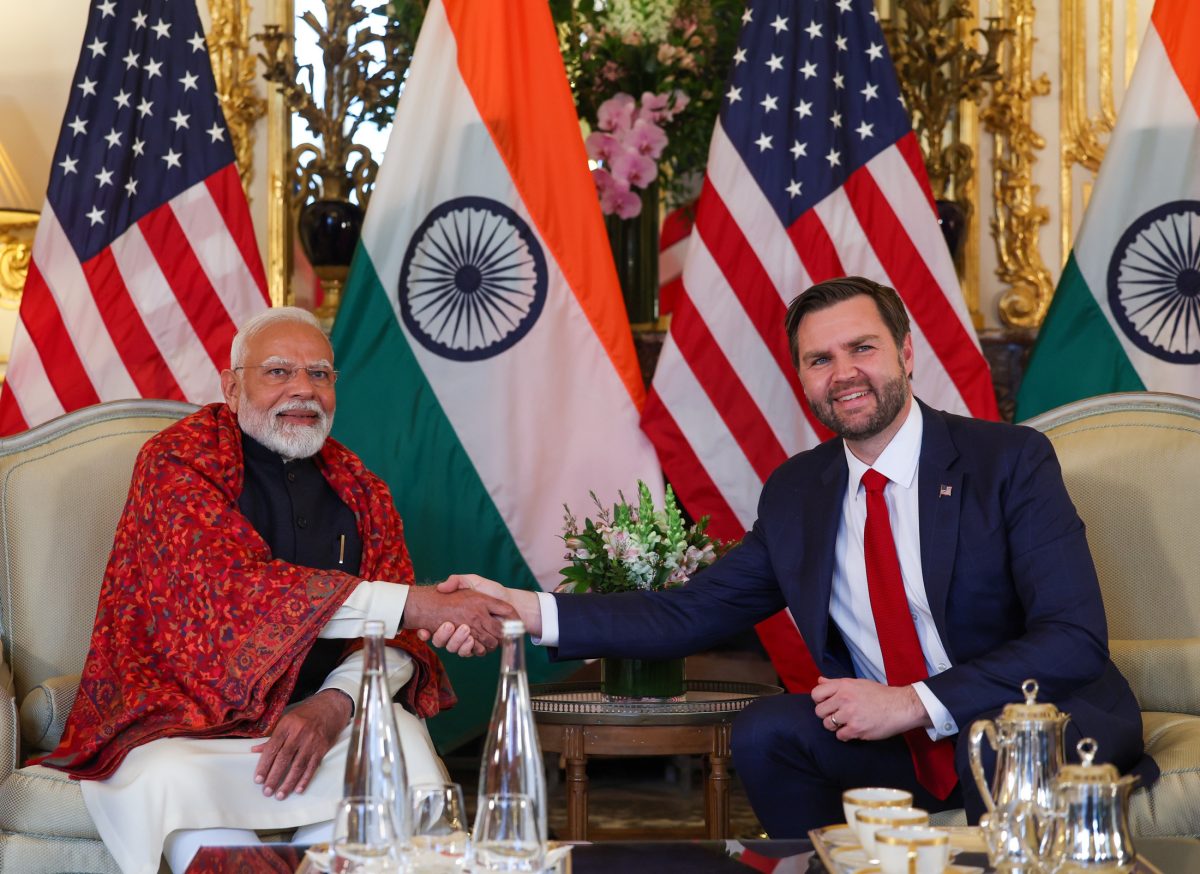 Indian Prime Minister Narendra Modi meets US Vice President JD Vance at AI Action Summit Paris