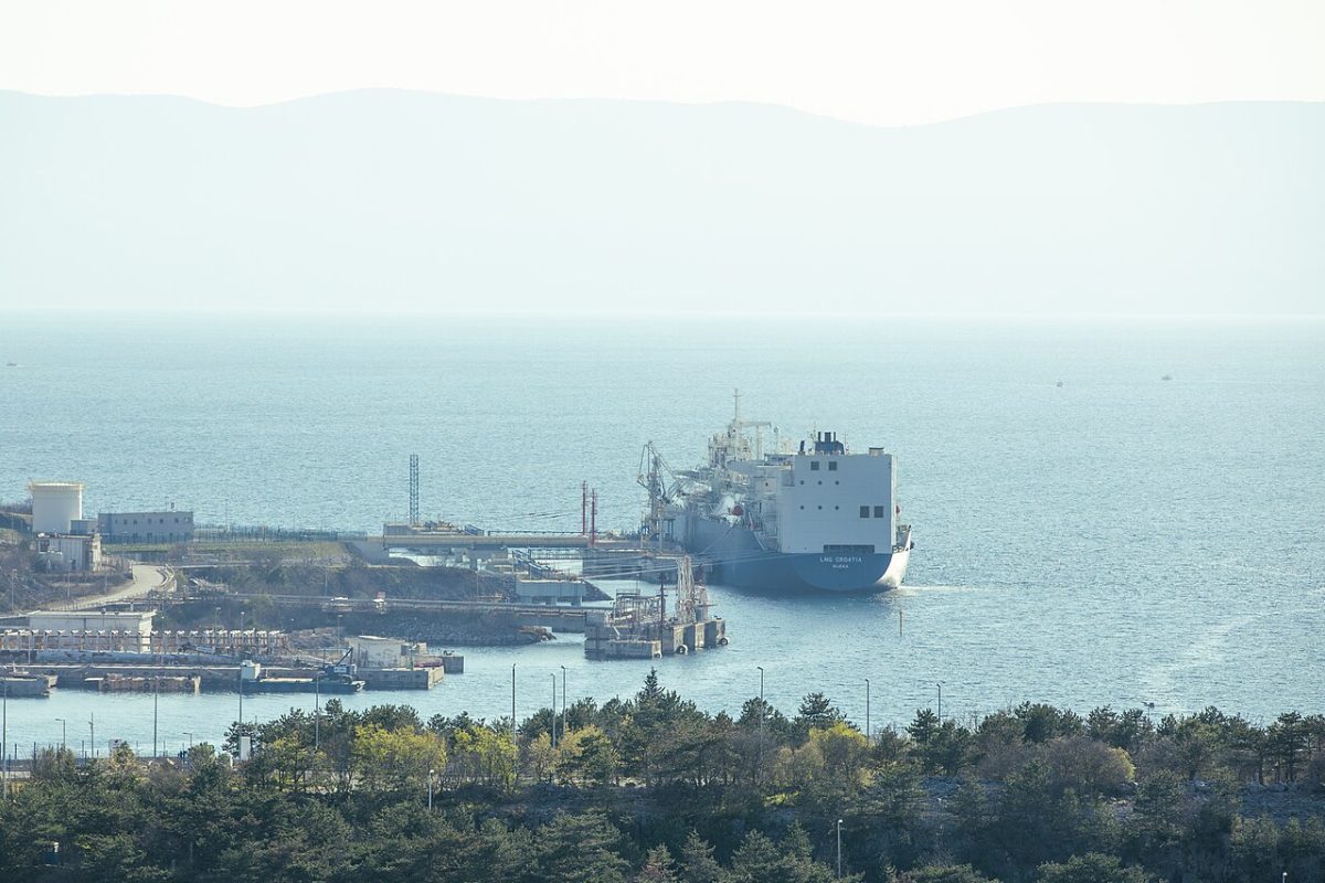 Oil tanker and gas tanker at sea