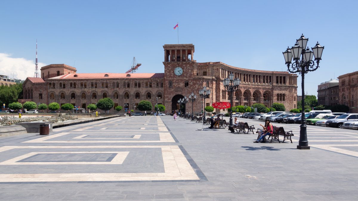 Yerevan Government House on Republic Square, Armenia
