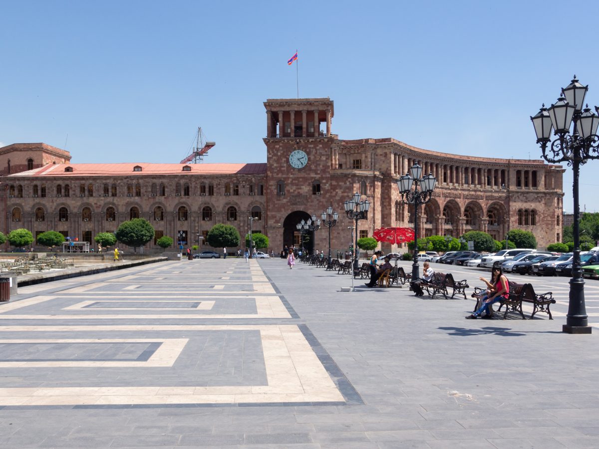 Yerevan Government House on Republic Square, Armenia