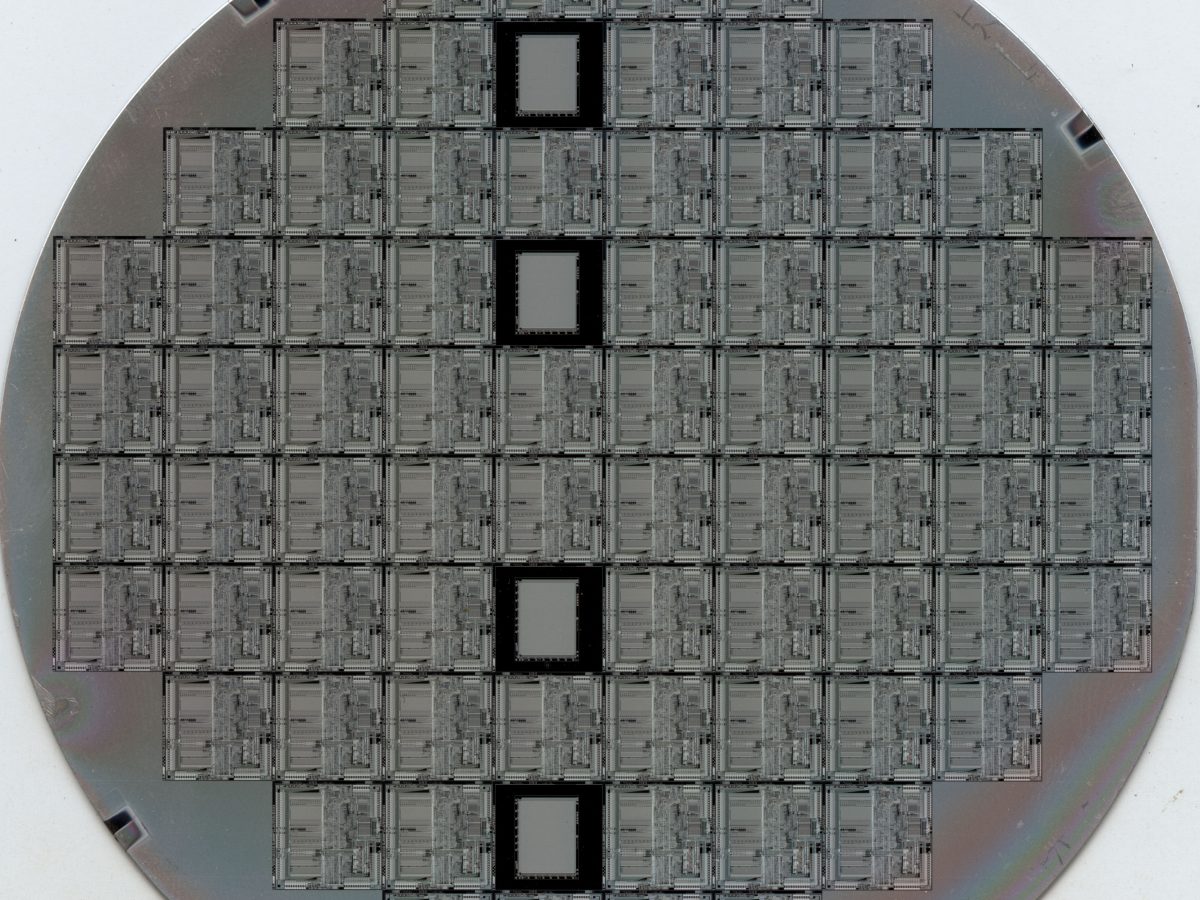 Silicon semiconductor wafer chip manufacturing