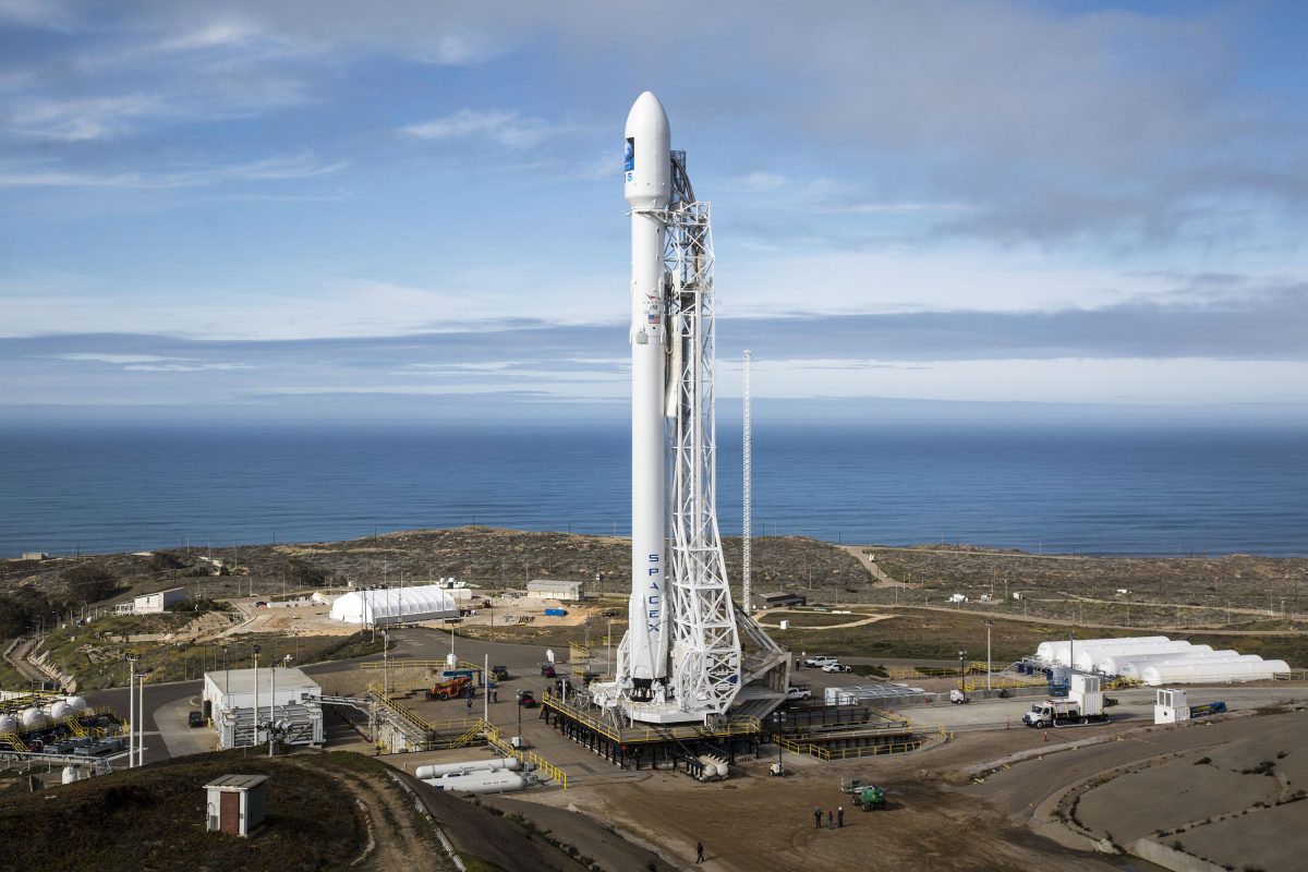 SpaceX Falcon 9 rocket at Vandenberg Air Force Base