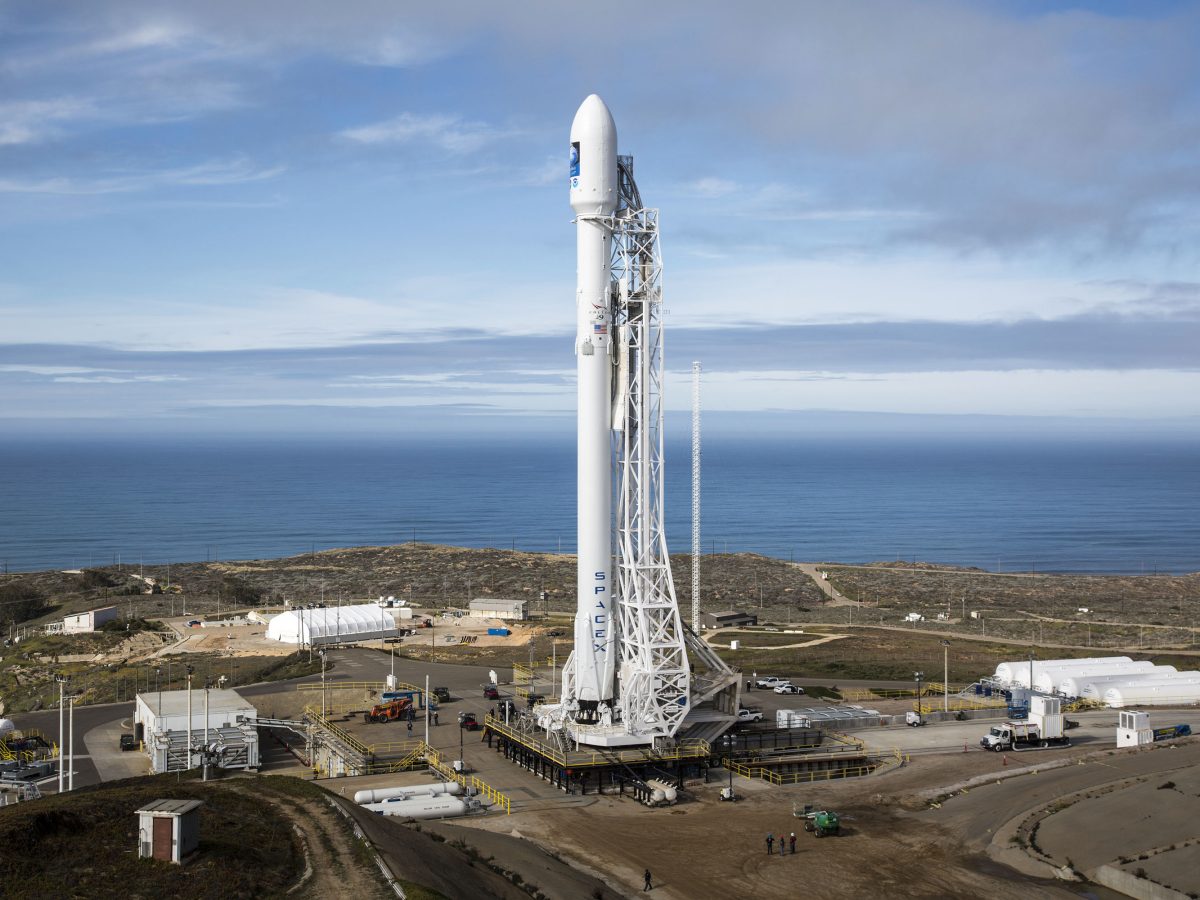 SpaceX Falcon 9 rocket at Vandenberg Air Force Base