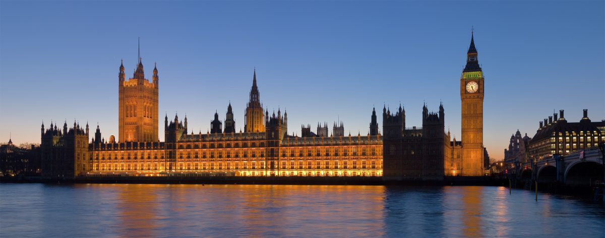 Palace of Westminster and the Houses of Parliament in London