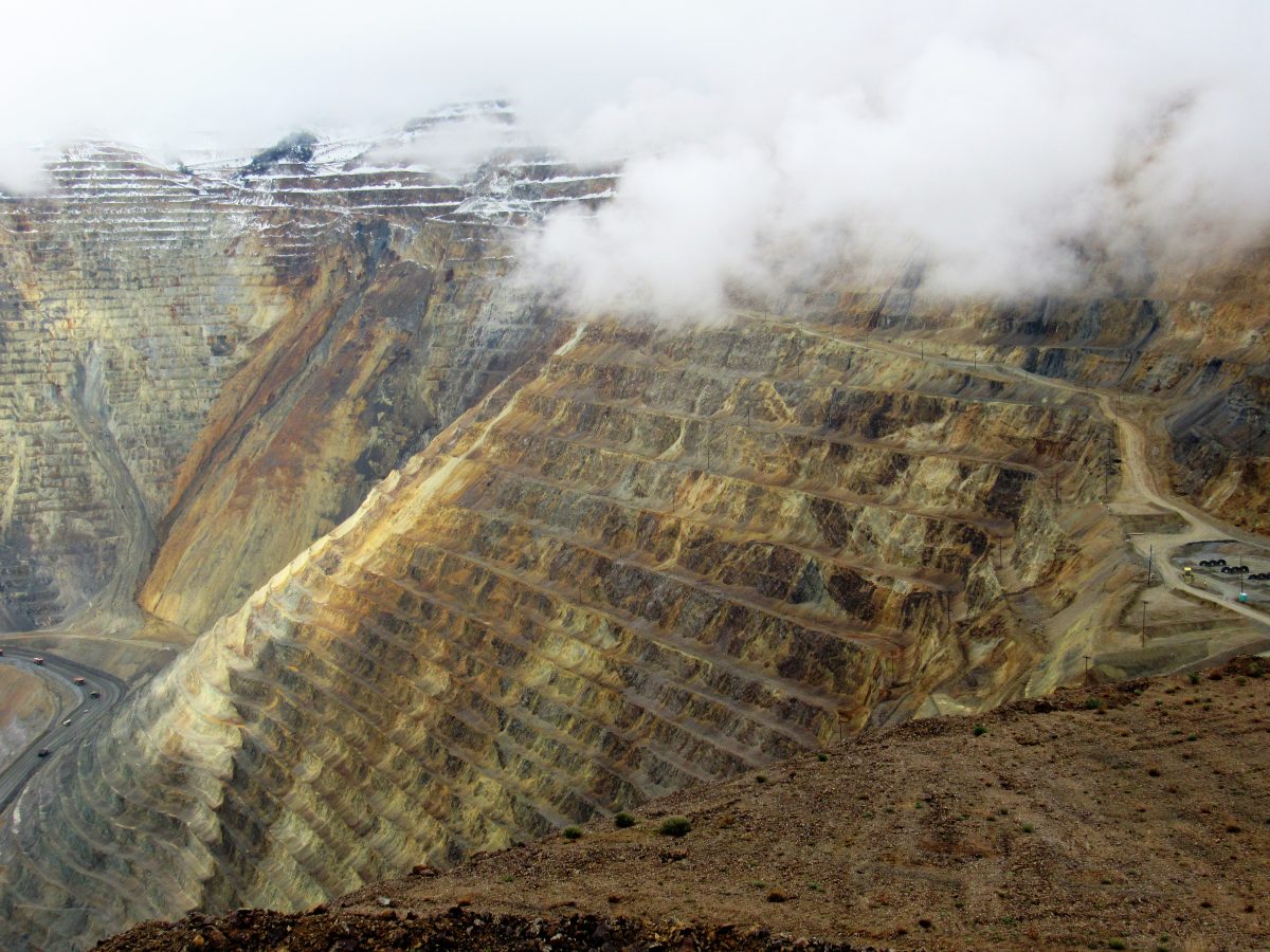 Bingham Canyon open-pit copper mine, also known as Kennecott Copper Mine, in Utah