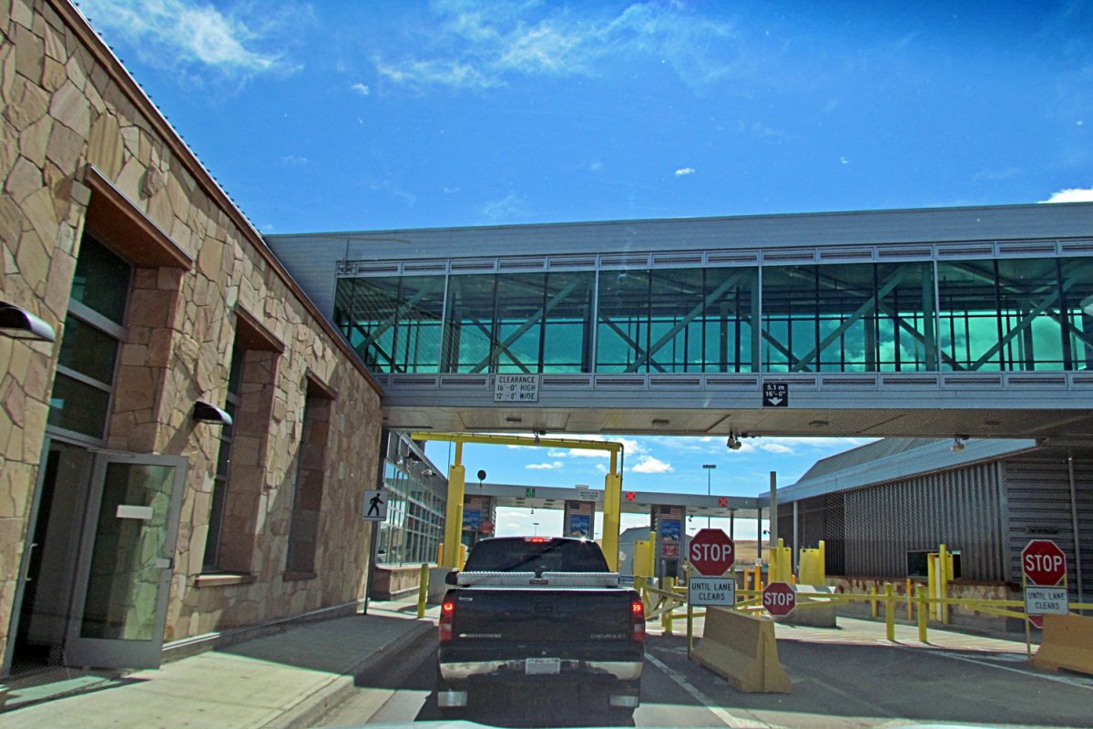 US-Canada border crossing at Coutts, Alberta