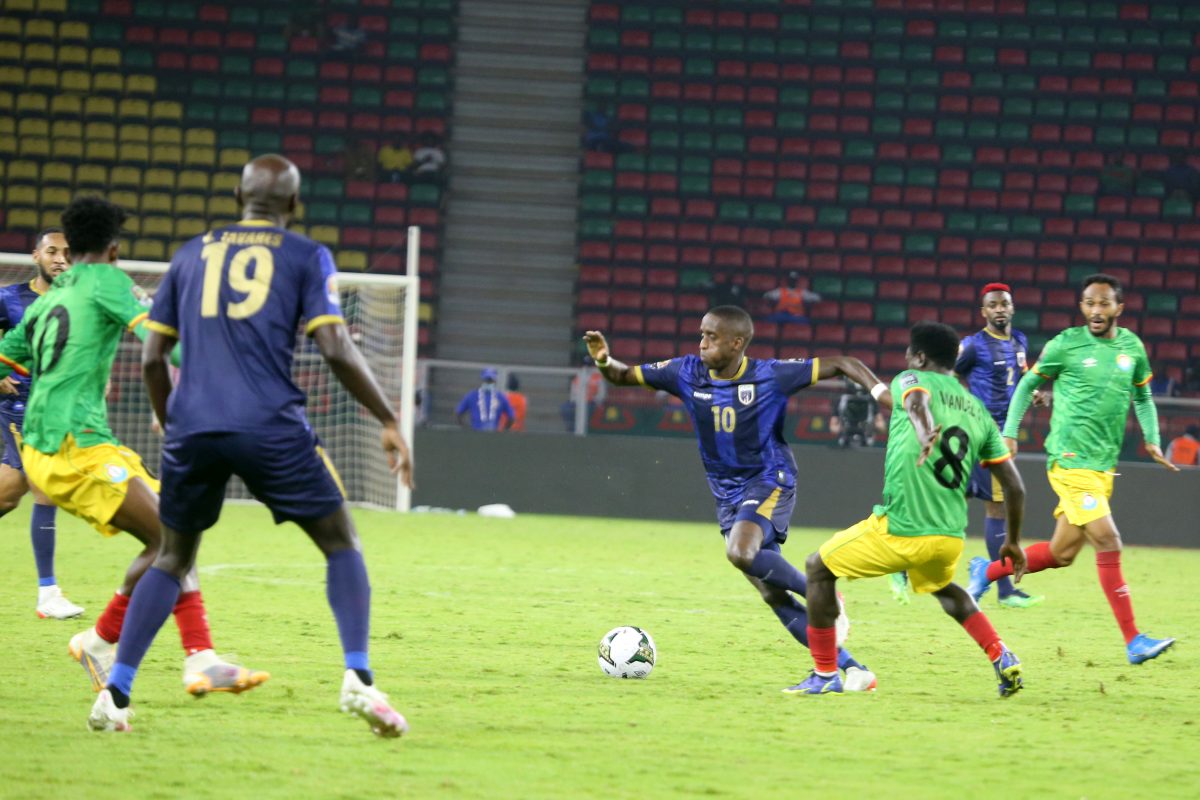 Cape Verde national football team in action during a match