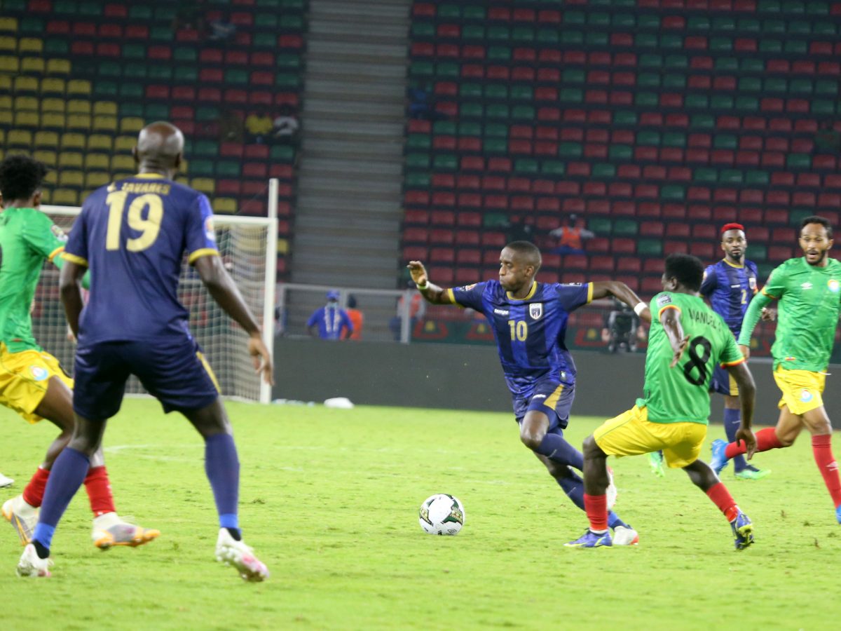 Cape Verde national football team in action during a match