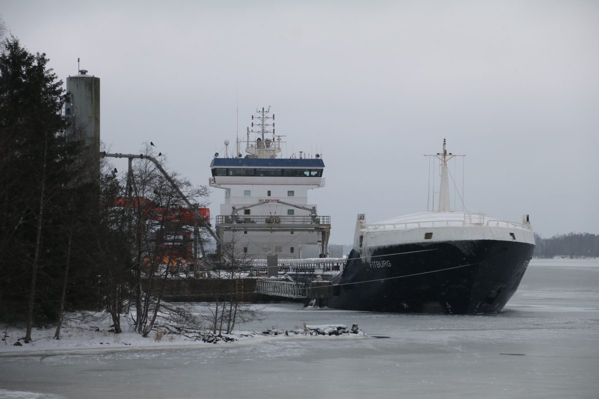 Russian shadow fleet vessel Fitburg detained at Port of Kantvik, Finland, January 2026