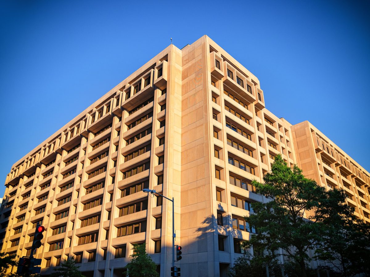 International Monetary Fund headquarters building at 700 19th Street NW, Washington DC