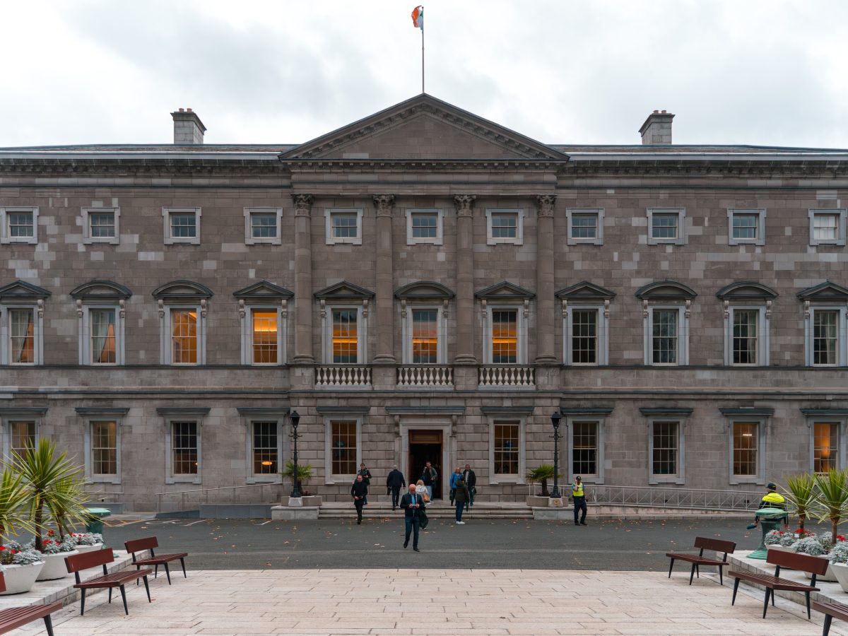 Leinster House, Dublin, the seat of the Irish parliament and the Oireachtas