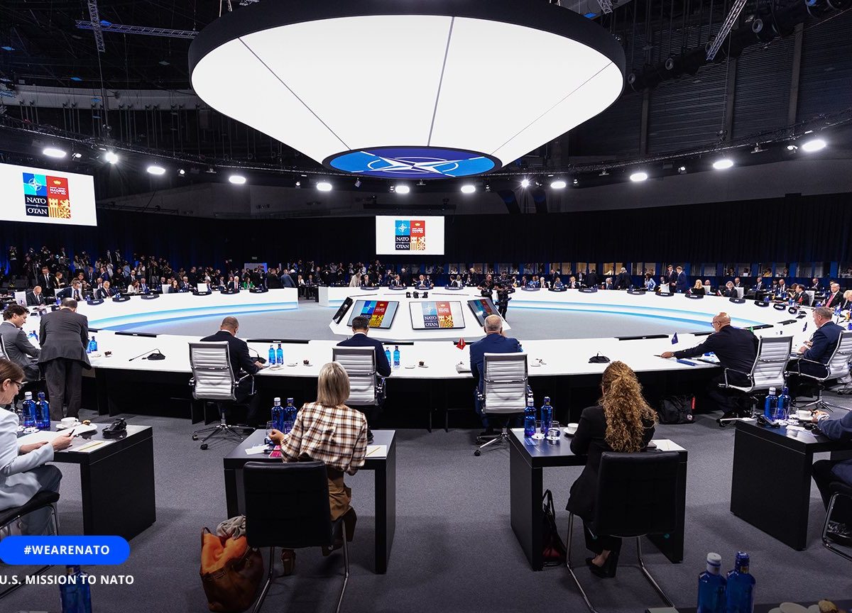 NATO leaders gathered at the 2022 Madrid Summit