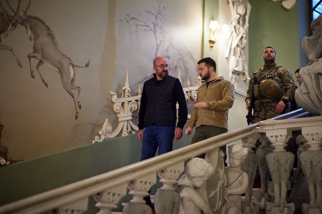 Ukrainian President Volodymyr Zelenskyy visits Kyiv during the Russo-Ukrainian War