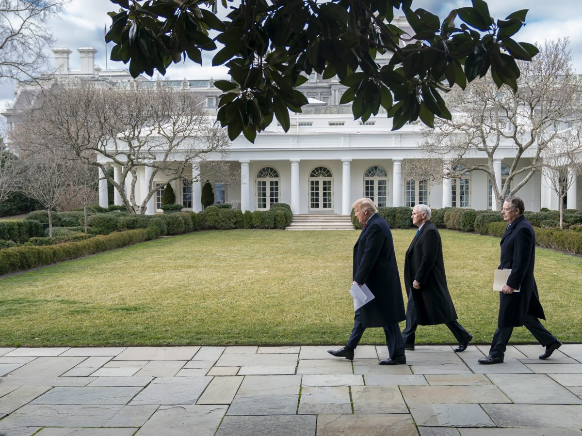 President Trump signs USMCA trade agreement at the White House in January 2020