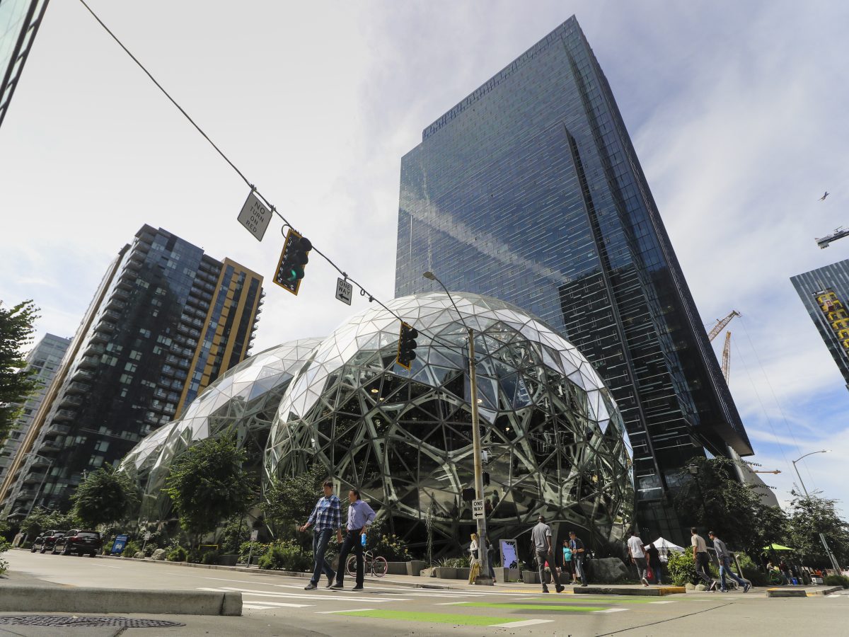 Amazon Spheres biodomes at Amazon headquarters in Seattle, Washington