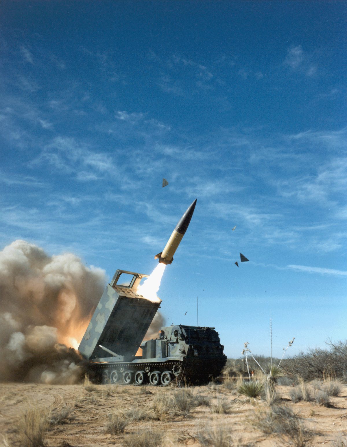 M39 ATACMS Army Tactical Missile System on launch platform