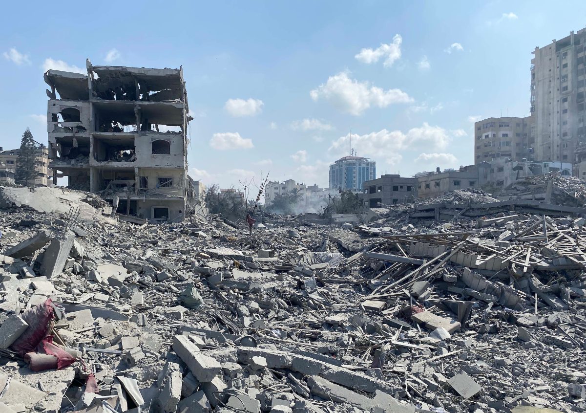 Damage in Gaza Strip following airstrikes during the conflict