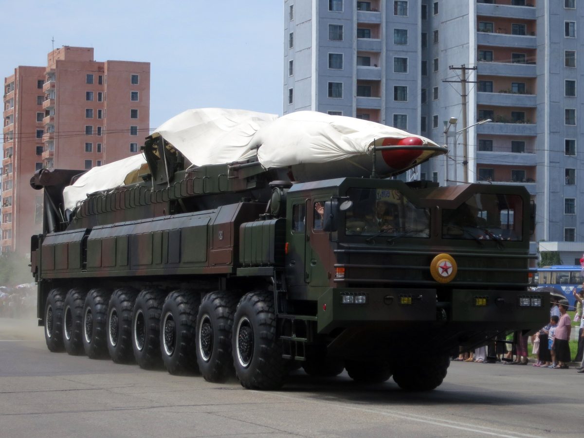 North Korean ballistic missile on display during Victory Day military parade in 2013