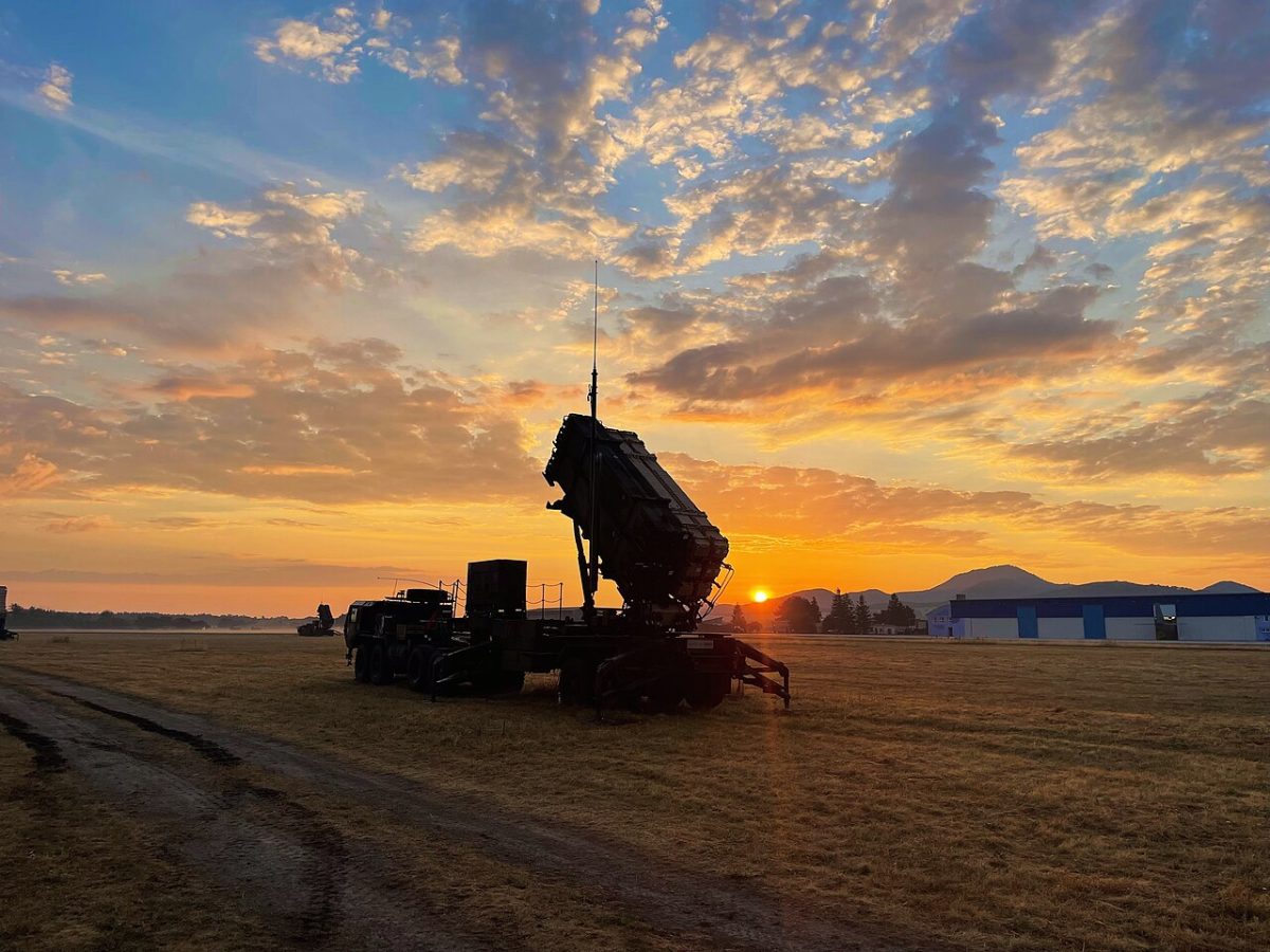 US Army Patriot missile launcher deployed in Slovakia, representing the air-defense systems Ukraine is running critically short of