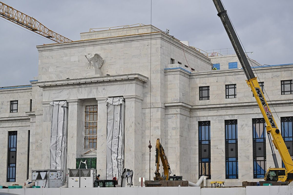 Eccles Federal Reserve Building in Washington DC under renovation