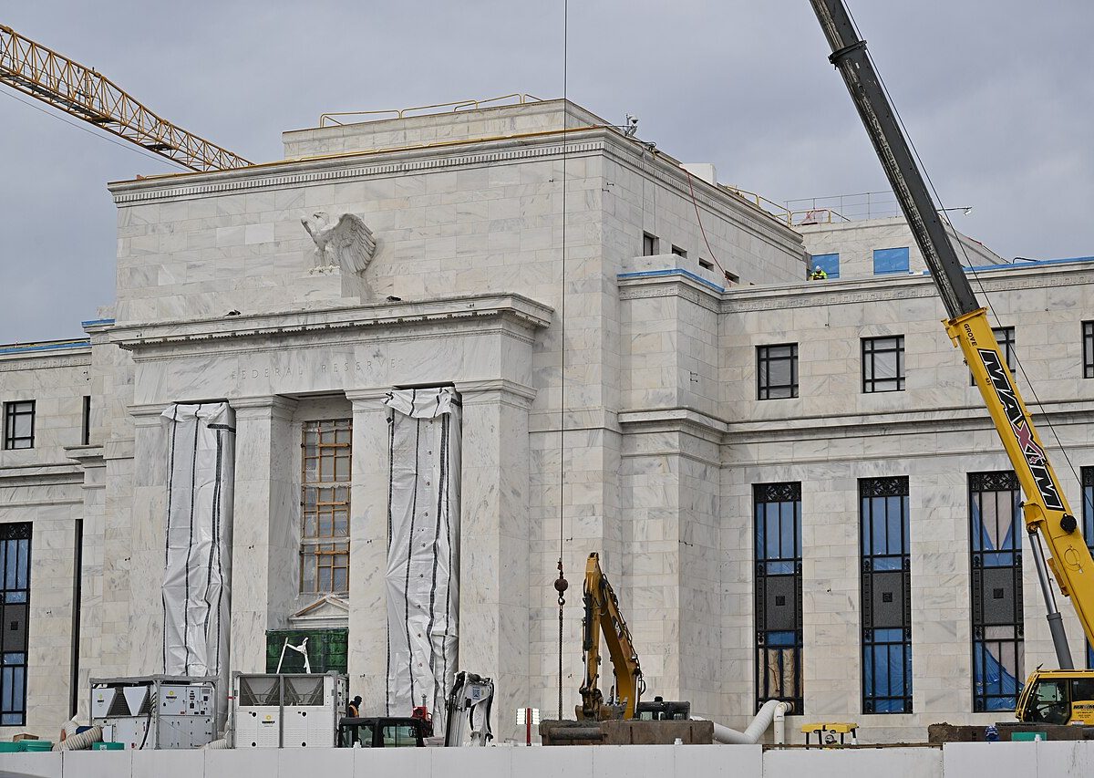 Eccles Federal Reserve Building in Washington DC under renovation