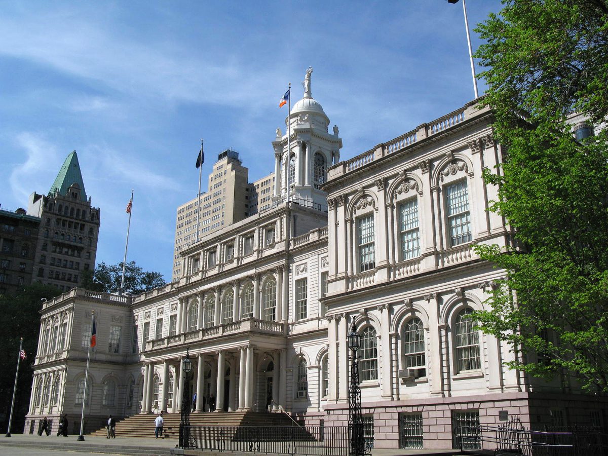 New York City Hall, where the City Council holds legislative sessions