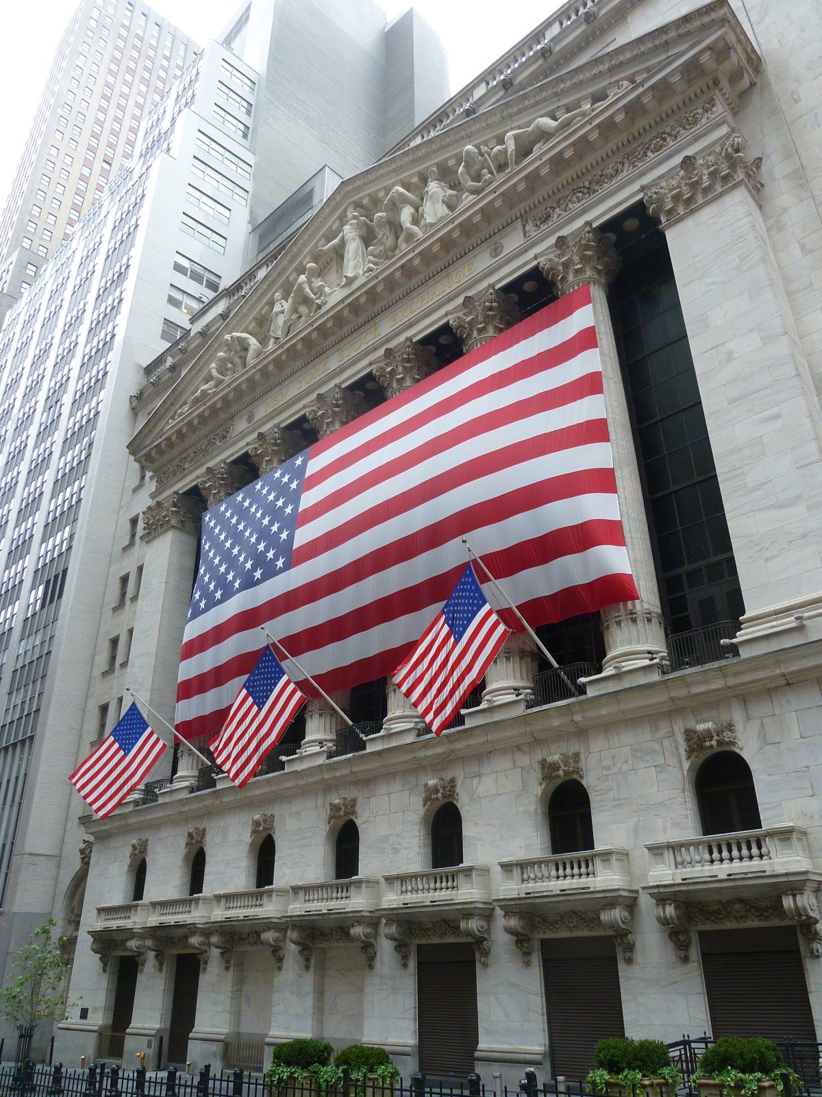 New York Stock Exchange building on Wall Street