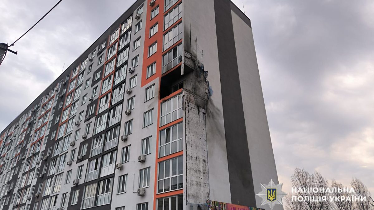 Destruction in Obukhiv after Russian attack, April 2026
