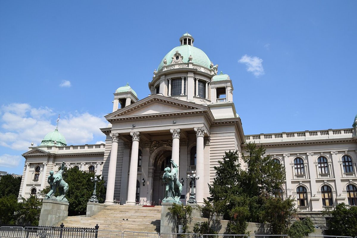 Serbian parliament building in Belgrade
