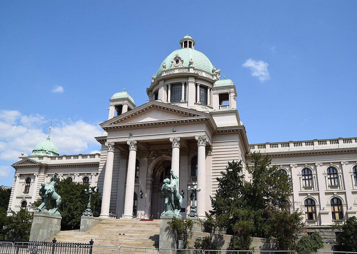 Serbian parliament building in Belgrade