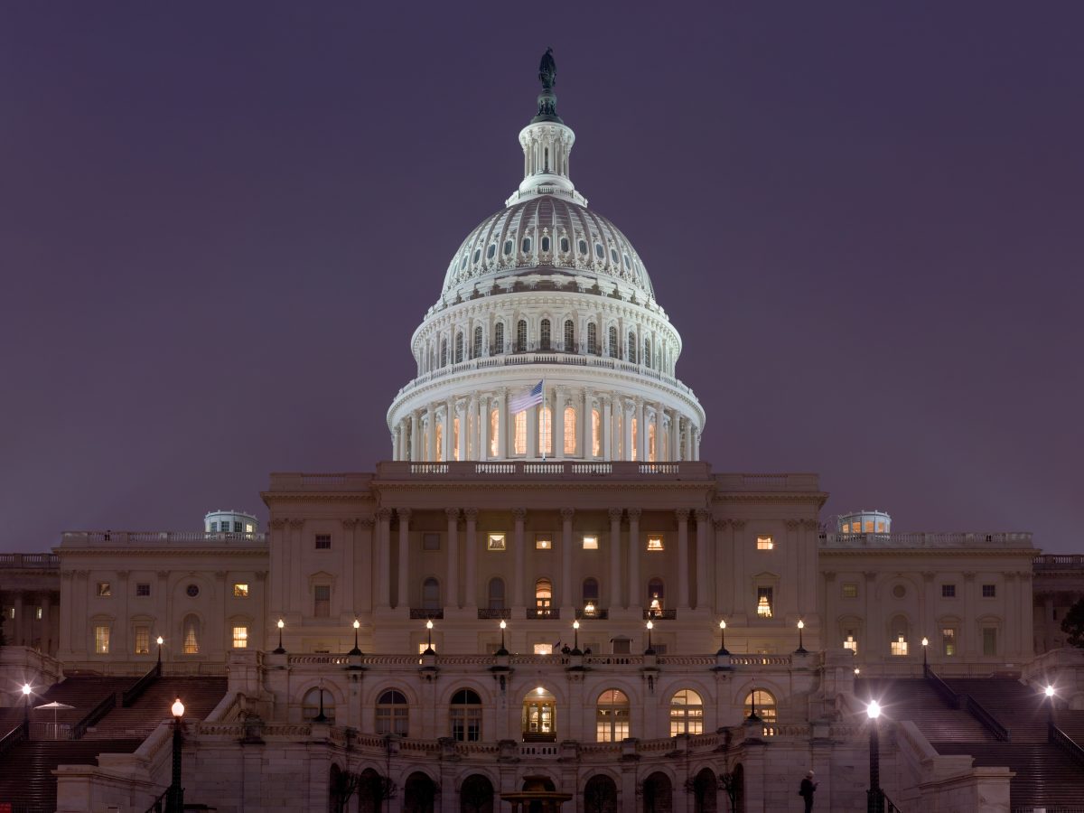 United States Capitol Building at night