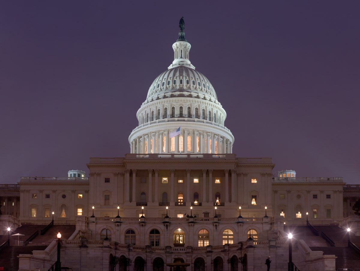 United States Capitol Building at night