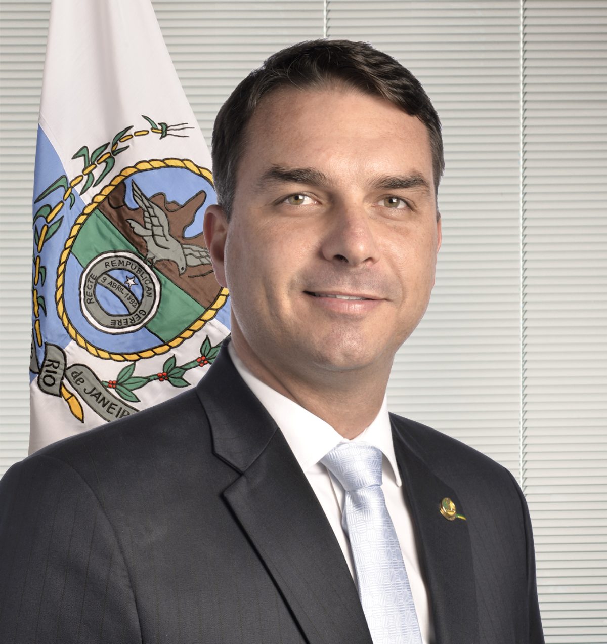 Official portrait of Flávio Bolsonaro, Brazilian presidential candidate 2026