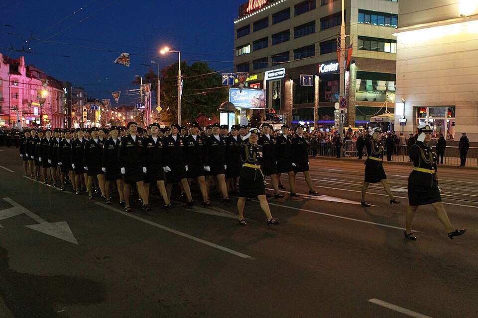 Military parade rehearsal in Kaliningrad, the Russian exclave between NATO members Poland and Lithuania